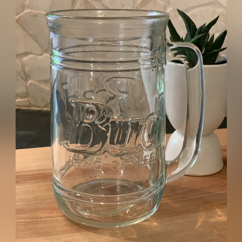 BUDWEISER | Vintage “Bud” King of Beers Glass Mug